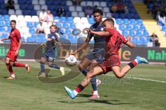 3. Liga - Saison 2025/26 - TSG Hoffenheim II - FC Ingolstadt 04  - Marcel Costly (Nr.22 - FCI) - Kelven Frees (Nr.5 - TSG Hoffenheim II) - Foto: Meyer Jürgen