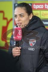3. Liga; SSV Jahn Regensburg - FC Ingolstadt 04; Interview vor dem Spiel Cheftrainerin Sabrina Wittmann (FCI)