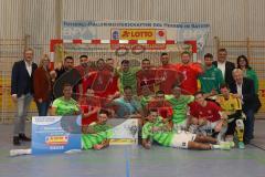 Lotto - Hallen - Bayerncup - Oberbayern -  Saison 2022/2023  - FC Fatih Ing - FC Penzberg - Finale - 1:0 - Siegerehrung - 1. Sieger FC Fatih Ingolstadt - jubel - Foto: Meyer Jürgen