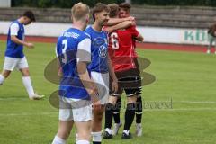 Kreisklasse -  Saison 2023/2024 - DJK Ingolstadt - FC Tegernbach - Der 0:1 Führungstreffer durch Thomas Maier rot Tegernbach - jubel - Christoph Ratberger rot rechts Tegernbach - Foto: Meyer Jürgen