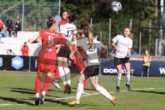 2023_10_22 - 2. Bundesliga - Saison 2023/24 - FC Ingolstadt 04 Frauen - FSV Gütersloh - Samantha Stiglmair (Nr.27 - FCI Frauen) beim Kopfball - XXXXX - Foto: Meyer Jürgen