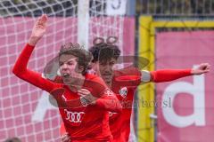 A-Junioren - Bundesliga Süd Fc Ingolstadt 04 - SC Freiburg - Der 2:2 Ausgleichstreffer durch Causevic Benjamin (Nr.10 - FC Ingolstadt A-Jugend) - Jantunen Jasso Torwart Freiburg - jubel -  Foto: Meyer Jürgen