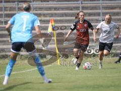 2. Bundesliga Frauen - Saison 2026/27  - FC Ingolstadt 04 Frauen - 1.FCC Turbine Potsdam - Stefanie Reischmann (Nr.24 - FCI Frauen) - Noesgaard Sofia Rejkaer weiss Potsdam - Schmid Juliane Maren TW Potsdam - Foto: Meyer Jürgen