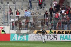 3.Liga - Saison 2022/2023 - Hallersche FC - FC Ingolstadt 04 - Cheftrainer Michael Köllner (FCI) bedankt sich bei den mitgereisten Fans -  - Foto: Meyer Jürgen