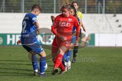 2. Fußball-Liga - Frauen - Saison 2022/2023 - FC Ingolstadt 04 - SC Sand - Ebert Lisa (Nr.10 - FC Ingolstadt 04 ) - Walaschewski Fabienne blau SC Sand - Foto: Meyer Jürgen