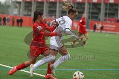 2. Bundesliga Frauen - Saison 2024/25 - FC Ingolstadt 04 Frauen - FC Bayern München - Ivana Slipcevic (Nr.8 - FCI Frauen) - Rintzner Paula rot München - Foto: Meyer Jürgen
