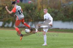 2023_11_12 - Bezirksliga - Saison 2023/24 - TSV Gaimersheim - SK Srbija München - Qendrim Hoti weiss Gaimersheim - Pascal Blaß München - Foto: Meyer Jürgen