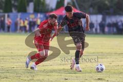 Freundschaftsspiel - Saison 2025/26 - FC Ingolstadt 04 II - Delay Sports - Davide Sekulovic (Nr.14 - FC Ingolstadt II) - Egon Ismaili (Nr.15 - Delay Sports)- Foto: Meyer Jürgen