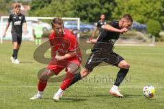 Bezirksliga - Saison 2024/25- TSV Gaimersheim - FC Fatih Ingolstadt - Nico von Swiontek Brzezinski (Nr.17 - TSV Gaimersheim) - Dardan Berisha rot Fatih - Foto: Meyer Jürgen