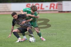 Bezirksliga - Saison 2024/25- FC Fatih - VFB Eichstätt II  - Constantin Zielke grün Eichstätt - Hugo Da Silva Lopes schwarz Fatih - Foto: Meyer Jürgen