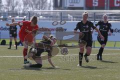 2. Frauen-Bundesliga Süd - Saison 2020/2021 - FC Ingolstadt 04 - FC Würzburger Kickers - Maier Ramona rot FCI - Teubert Eva schwarz Würzburg - Foto: Meyer Jürgen