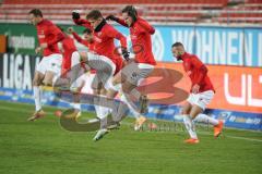 3. Liga - FSV Zwickau - FC Ingolstadt 04 - Warmup, Michael Heinloth (17, FCI) Dennis Eckert Ayensa (7, FCI)