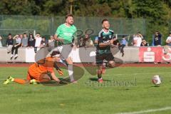 Bezirksliga - Saison 2025/26 - FC Fatih Ingolstadt - TSV Gaimersheim - Thomas Schreiner (Nr.10 - TSV Gaimersheim) mit einem Tor - jubel -  Daniel Wolf Torwart grün Fatih - Foto: Meyer Jürgen