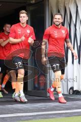 3.Liga - Saison 2023/2024 - Freundschaftsspiel - FC Ingolstadt 04 - SpVgg Unterhaching - Simon  Lorenz (Nr.32 - FCI) - Pascal Testroet (Nr.37 - FCI) - Foto: Meyer Jürgen