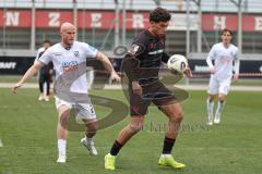 3. Liga - Testspiel - Saison 2025/26 - FC Ingolstadt 04 - SSV 1846 Ulm - Ognjen Drakulic (Nr.30 - FCI) - Marcel Seegert (Nr.21 - SSV Ulm) - Foto: Meyer Jürgen