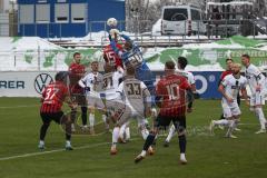 3.Liga - Saison 2022/2023 - SV 07 Elversberg - FC Ingolstadt 04 - Torwart Nicolas  Kristof (Nr.20 - SV Elversberg) - Nikola Stevanovic (Nr.15 - FCI) - Foto: Meyer Jürgen