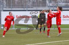 2. Frauen-Bundesliga - Saison 2021/2022 - FC Ingolstadt 04 - FC Bayern München II - Der 1:1 Ausgleichstreffer durch Mailbeck Alina (#8 FCI) - jubel - Foto: Meyer Jürgen