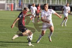 Testspiel ; 3. Liga; FC Ingolstadt 04 - VfR Mannheim; Neuzugang Dennis Borkowski (7, FCI) Zweikampf Kampf um den Ball Schuß Tor Jubel Treffer