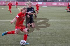 2. Frauen-Bundesliga - Saison 2021/2022 - FC Ingolstadt 04 - Eintracht Frankfurt II - Maier Ramona (#18 FCI) - Veit Jella schwarz Frankfurt - Foto: Meyer Jürgen