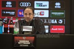 3. Liga - Saison 2026/27 - FC Ingolstadt 04 - TSG Hoffenheim II - PK nach dem Spiel - Cheftrainerin Sabrina Wittmann (FCI) - XXXXX - Foto: Meyer Jürgen