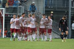 Toto Pokal; TSV Landsberg - FC Ingolstadt 04; Tor Jubel Treffer 2:3 Marcel Costly (22, FCI) Max Besuschkow (17, FCI) Simon Lorenz (32, FCI) Yannick Deichmann (20, FCI) Mattis Hoppe (2, FCI)