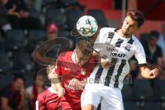 3. Liga - Saison 2026/27 - SC Sonnenhof Großaspach - FC Ingolstadt 04 - Marius Kunde (Nr.16 - Großaspach) - Fredrik Carlsen (Nr.8 - FCI) - Foto: Meyer Jürgen