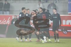 3. Liga; SSV Jahn Regensburg - FC Ingolstadt 04; Tor Jubel Treffer Jonas Scholz (15, FCI) Dennis Kaygin (10, FCI) Georgios Antzoulas (6, FCI) Simon Lorenz (32, FCI) Fredrik Carlsen (8, FCI) Marcel Costly (22, FCI) Julian Kügel (29, FCI)