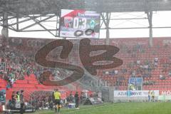 2.BL; FC Ingolstadt 04 - Werder Bremen, Voll Regen, Regenguss Unwetter im Stadion