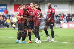 Toto-Pokal; VfB Eichstätt - FC Ingolstadt 04; Tor Jubel Treffer Pascal Testroet (37, FCI) David Kopacz (29, FCI) Nikola Stevanovic (15, FCI) Hawkins Jalen (20 FCI) Moussa Doumbouya (27, FCI)