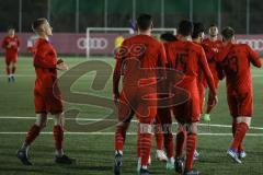 Bayernliga Süd - FC Ingolstadt 04 II - FC Ismaning - Götzendörfer Mario (#23 FCI) trifft per Elfmeter zum 1:0 Führungstreffer - jubel - Senger Michael (#21 FCI) - Karaogul Ishak (#15 FCI) - Gashi Egson (#7 FCI) - Foto: Jürgen Meyer