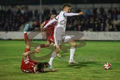 Toto-Pokal; 
Türkgücü München - FC Ingolstadt 04; Zweikampf Kampf um den Ball Julian Kügel (31, FCI) Velagic, Azur (55 TGM)