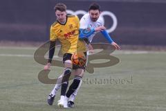 AUDI - Schanzer Amateur Cup - Halbfinale 2 - Saison 2024/25 - TSV Lichtenau - SV Hundszell - Marco Lustig gelb Lichtenau - Stefan Härdl weiss Hundszell - Foto: Meyer Jürgen