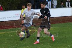Kreisliga - Saison 2023/2024 - FC Fatih Ingolstadt - TSV Münchsmünster - Erdogan Nasufaj schwarz Fatih -  - Silas Wisser grau Münchsmünster - Foto: Meyer Jürgen