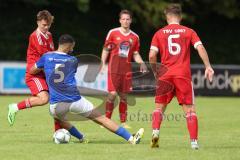 Kreisklasse - Saison 2023/2024 - TSV Ingolstadt Nord - TSV Kösching- Kerem Düzgün blau Ing Nord - Elias Kraus rot links Kösching - Foto: Meyer Jürgen