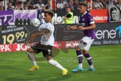3.Liga - Saison 2022/2023 - VFL Osnabrück - FC Ingolstadt 04 - Jalen Hawkins (Nr.20 - FCI) - Henry Rorig (Nr.16 - VFL Osnabrück) - Foto: Meyer Jürgen