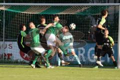 Kreisliga - Saison 2023/24 - Relegation zur BZL - FC Gerolfing - SVA Palzing - Bastian Heigl grün Gerolfing mit einem Kopfball - XXXXX - Foto: Meyer Jürgen