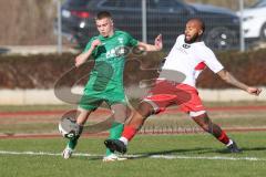 Bezirksliga - Saison 2023/24 - TSV Gaimersheim - FC Schwabing München - Quendrim Hoti (Nr.4 - Gaimersheim) - Khareem Zelmat weiss Schwabing - Foto: Meyer Jürgen