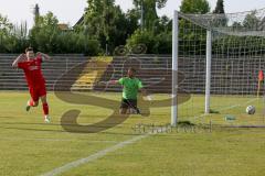 Bayernliga Süd - Saison 2021/2022 - FC Ingolstadt 04 II - Schwaben Augsburg -  1:0 Treffer durch Senger Michael (#21 FCI) - jubel - Patrick Rösch Torwart Augsburg - Foto: Meyer Jürgen