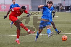 A - Junioren Bundesliga Süd/Südwest -  Saison 2021/2022 - FC Ingolstadt 04 - Heidenheim - Der 1:0 Führungstreffer durch Udebuluzor Michael (#21 FCI) - Spahiu Rigun blau #5 Heidenheim - Jubel - Foto: Meyer Jürgen