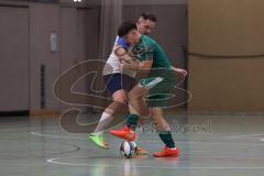 Hallenturnier Ingolstadt Nord - Saison 2024/25 - FC Geisenfeld - TSV Etting - Lukas Vollnhals weisss Etting - Sebastian Ludacka grün Geisenfeld - Foto: Meyer Jürgen