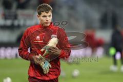 3. Liga; Erzgebirge Aue - FC Ingolstadt 04; vor dem Spiel Torwart David Klein (47, FCI)