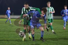 Landesliga - Saison 2025/26 - SV Manching - FV Illertissen II - Leon Peric (Nr.20 - SV Manching) - Sönmez Eray blau Illertissen  - Foto: Meyer Jürgen