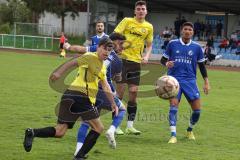 Kreisliga - Saison 2022/2023 - TSV Oberhaunstadt - FC Hitzhofen - Baran Cakir blau Oberh.stadt - Linus Pfaller gelb Hitzhofen - Foto: Meyer Jürgen