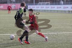 AUDI - Schanzer Amateurcup 2023 - Vorrunde - SV Walpertskirchen - SV Zuchering - Leander Friedl rot Zuchering - Martin Deutinger schwarz Walpertskirchen - Foto: Meyer Jürgen