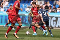 3. Liga - Saison 2025/26 - TSG Hoffenheim II - FC Ingolstadt 04  - Dennis Kaygin (Nr.10 - FCI) - Luis Engels (Nr.17 - TSG Hoffenheim II) - Foto: Meyer Jürgen