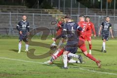 Bayernliga Süd - Saison 2022/2023 - FC Ingolstadt 04 -  VFB Hallbergmoos - Gashi Egson (Nr.9 - Fc Ingolstadt 04 II) - Carl Opitz schwarz Hallbergmoos - Foto: Meyer Jürgen