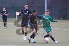 Freundschaftsspiel - FC Fatih Ingolstadt - TV Aiglsbach - Mehmet Sin schwarz FC Fatih - Paul Belousow grün Aiglsbach - Foto: Meyer Jürgen