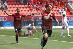 3. Fußball-Liga - Saison 2022/2023 - FC Ingolstadt 04 -SpVgg Bayreuth -  Der 1:0 Führungstreffer durch Patrick Schmidt (Nr.9 - FCI) - Jubel -  - Foto: Meyer Jürgen