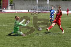 2. Frauen-Bundesliga Süd - Saison 2020/2021 - FC Ingolstadt 04 - SG 1899 Hoffenheim II - Der 1:1 Ausgleichstreffer durch Maier Ramona (#18 FCI) - jubel - Dick Laura Torwart Hoffenheim  - Foto: Meyer Jürgen