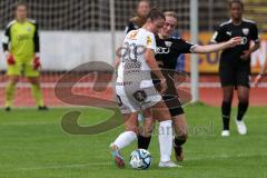 2. Fußball-Liga - Frauen - Saison 2023/2024 - Freundschaftsspiel - FC Ingolstadt 04 - SCR Altach - Maliha Isabelle schwarz FCI - Vera Ellgas weis Altach - Foto: Meyer Jürgen